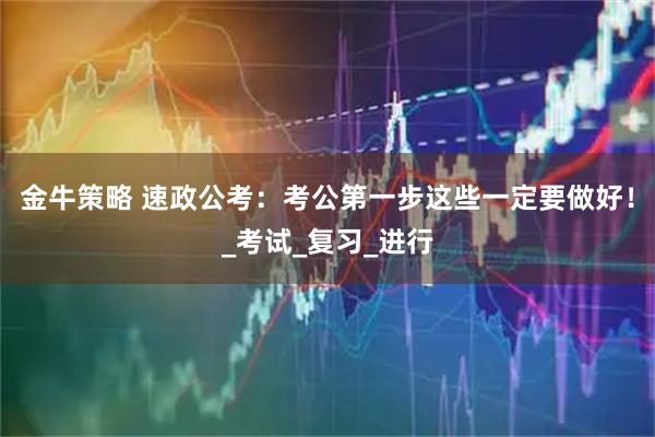 金牛策略 速政公考：考公第一步这些一定要做好！_考试_复习_进行